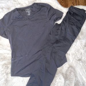 women’s cherokee pewter scrub set